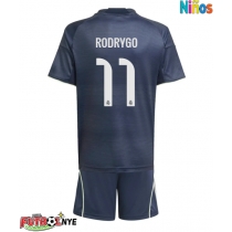 Camiseta Real Madrid Rodrygo Goes #11 Visitante Equipación para niños 2025-26 manga corta (+ pantalones cortos)